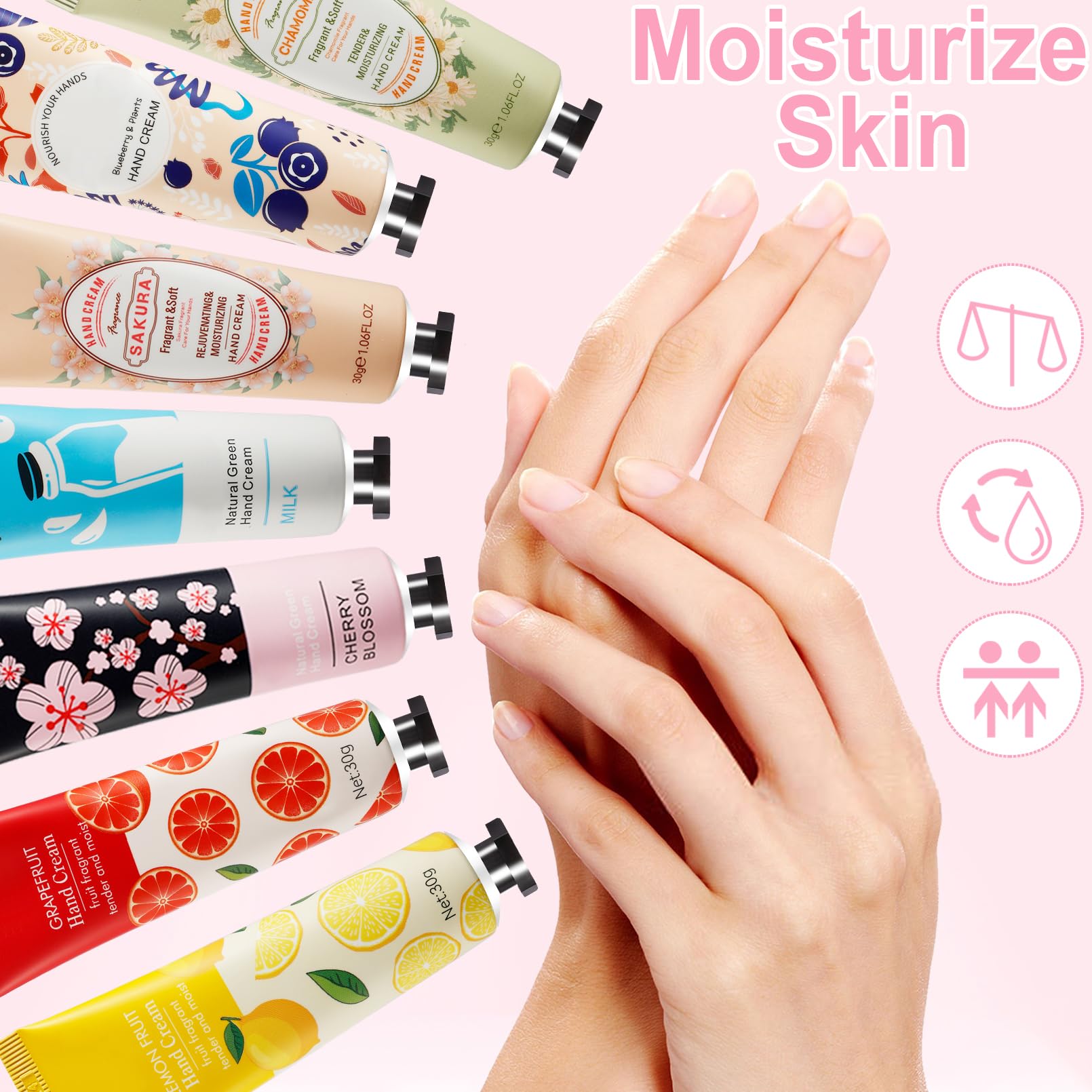 Crema mani da donna (120 pezzi), lozione per le mani sfuse (formato da viaggio) per mani secche e screpolate, crema idratante per la cura delle mani, mini lozione per le mani con