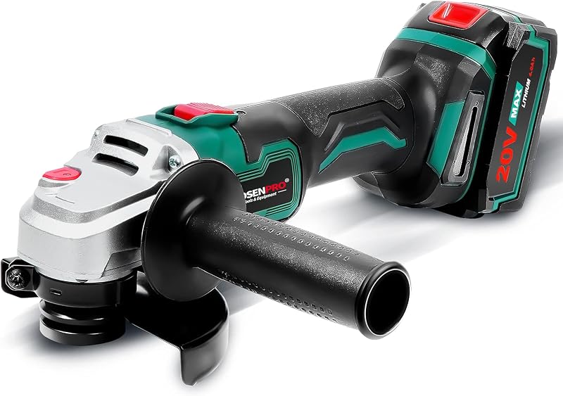 POSENPRO 20V Akkus Sarokcsiszoló 125mm Kefe Nélküli Motor 8000 rpm