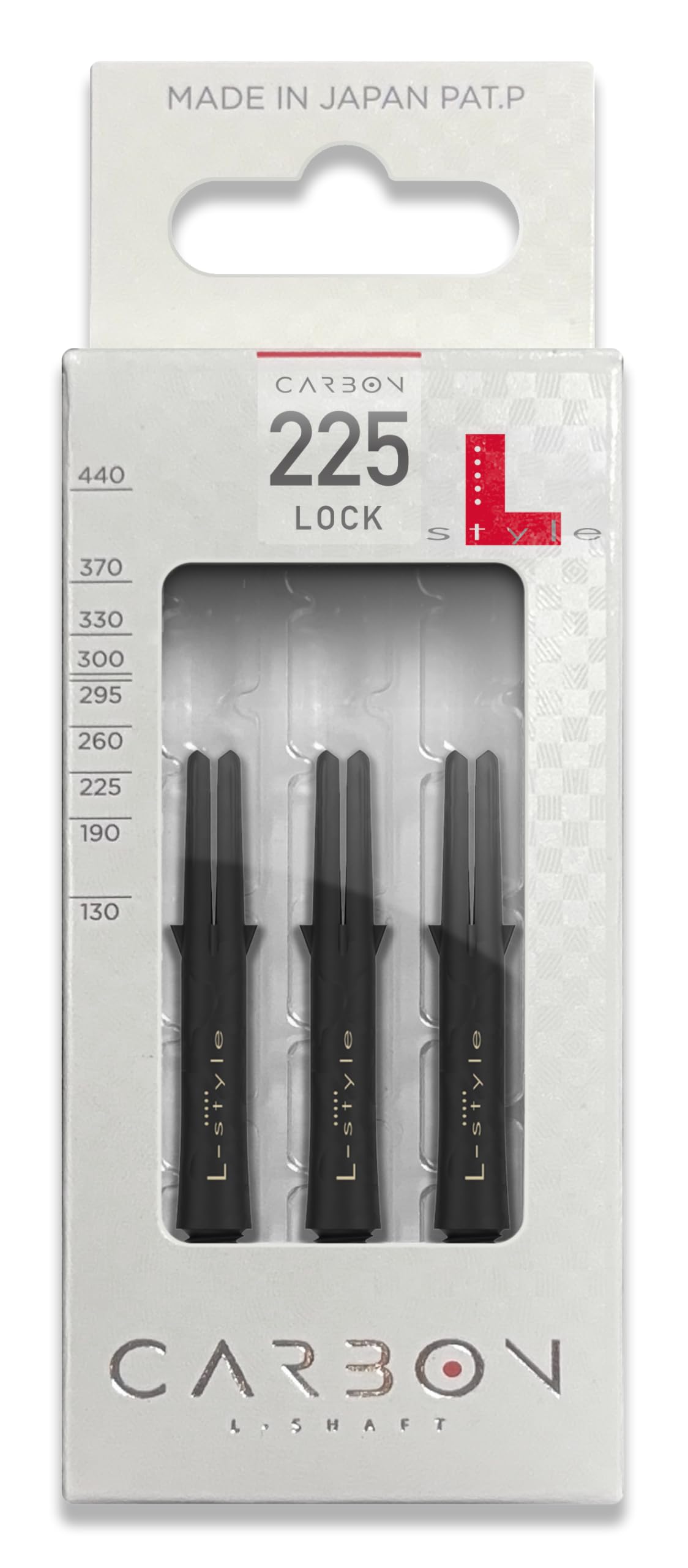 L-style L-Shaft Carbon Locked Dart Shafts – Lightweight Carbon Shafts for Soft Tip &amp; Steel Tip Darts – Set of 3