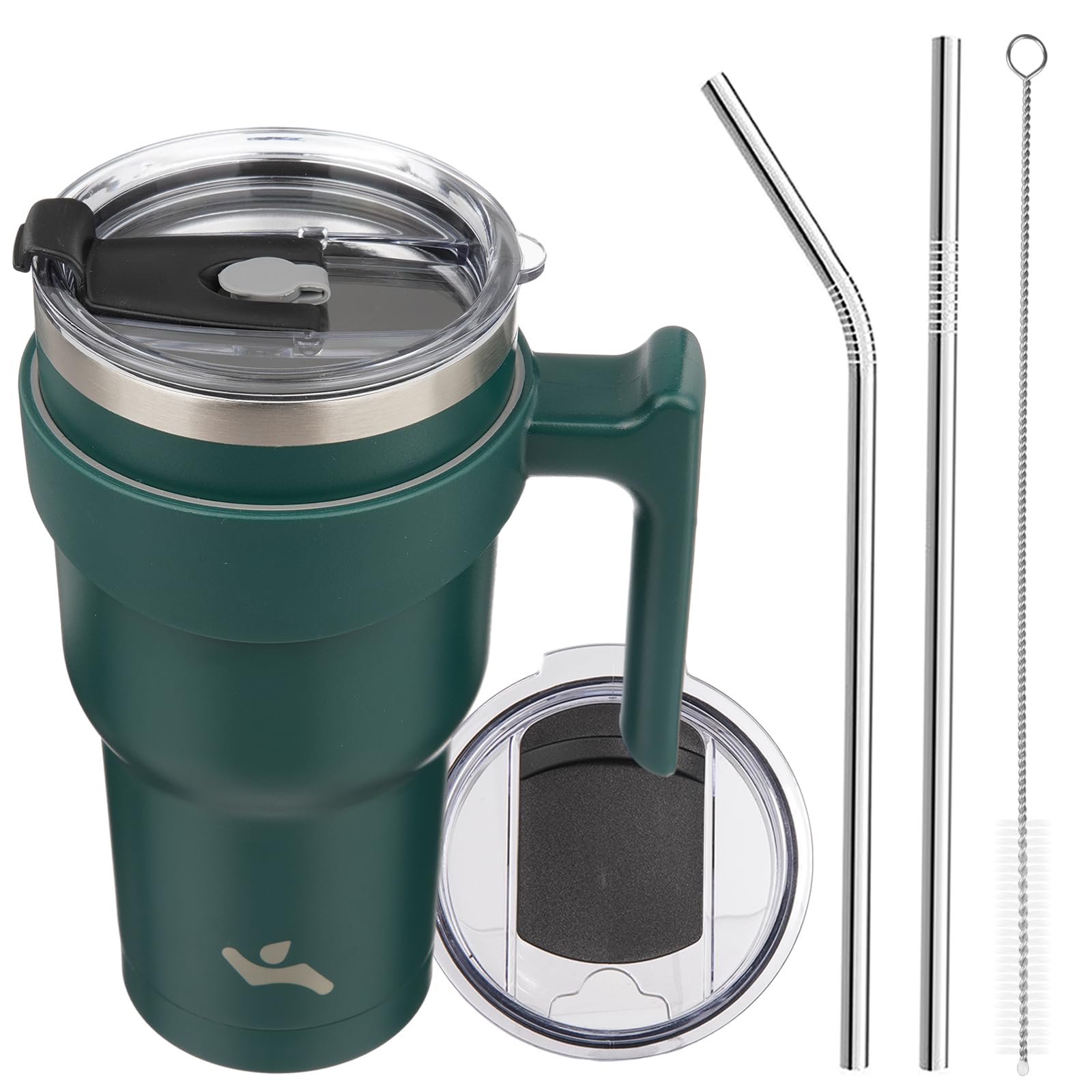Konokyo 30 oz Tumbler with Handle and Straw, Insulated Travel Mug