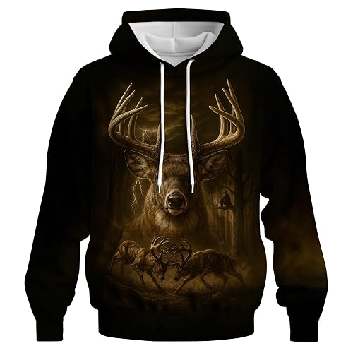 Novelty Long Sleeve Hoodie Funny Fashion Deer Sweatshirts