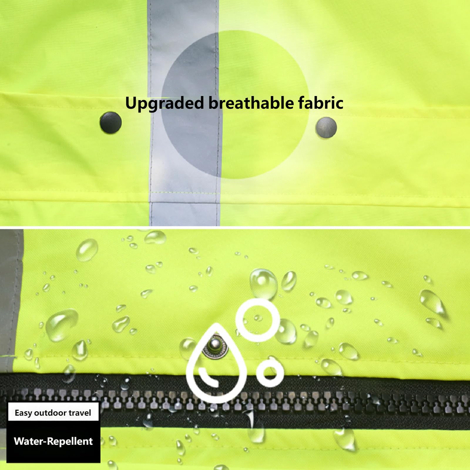 Arbeitsjacken mit ergonomischer Passform, hohe Sichtbarkeit, reflektierende, spritzwassergeschützte, isolierte Jacken für bequeme Bewegung auf der Baustelle, Arbeitsschutzkleidung