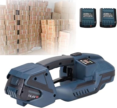 Full Automatic Electric Strapping Machine, Heavy Duty Handheld Strapper Strapper, Automatic Banding Tensioner Machine, Larger Battery with Display Screen Electric