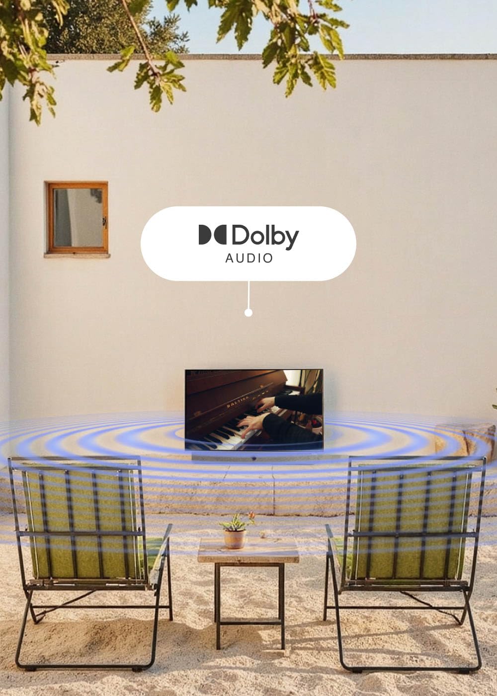 CREATE / TV Move Studio/Televisor Smart TV 24' portátil/con batería hasta 3h, Pantalla antirreflejos, Control por Voz, Alta definición, Dolby Audio, Bluetooth 5.1, Google TV