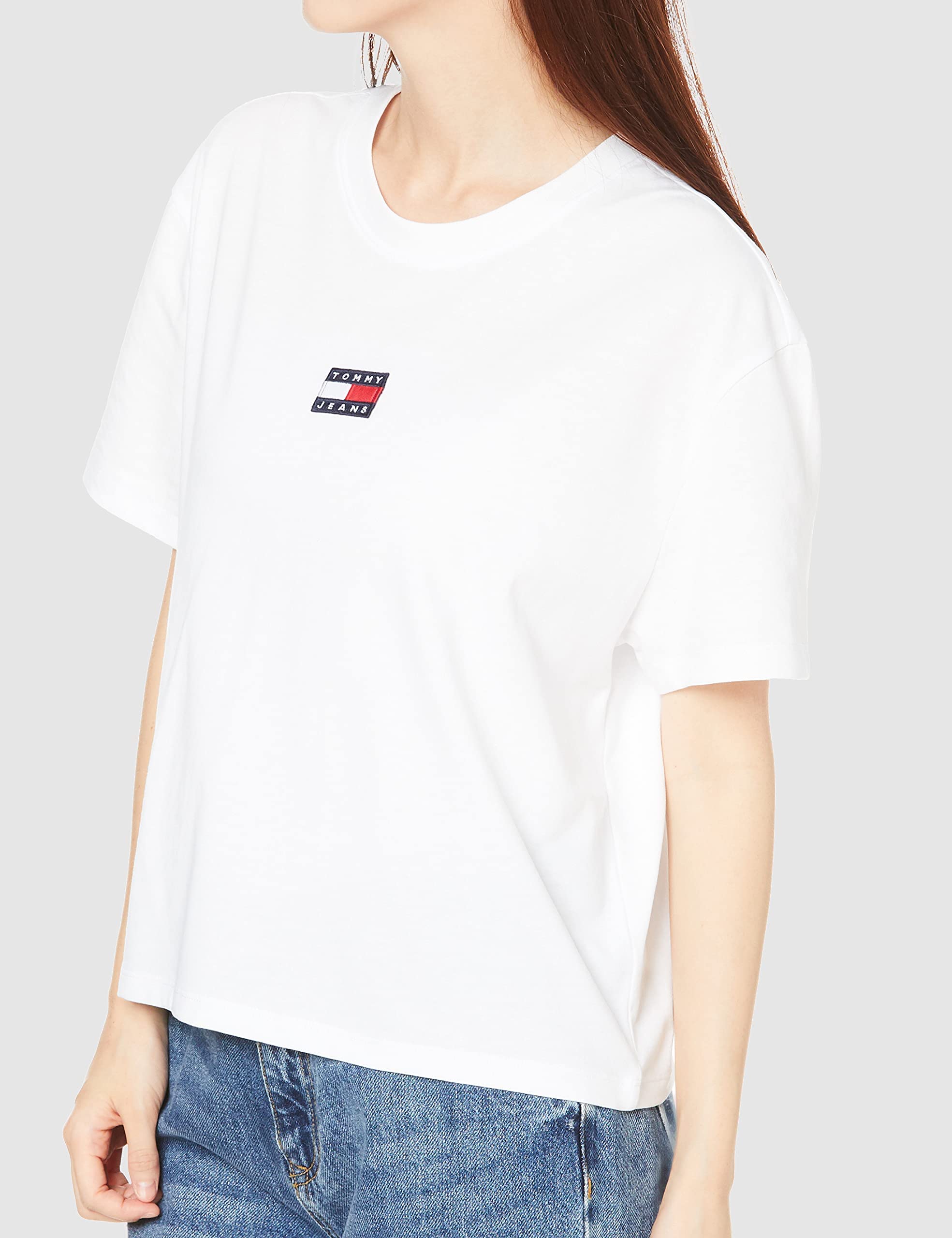 Tommy Jeans - T-Shirt Donna con Badge Logo - Taglia M