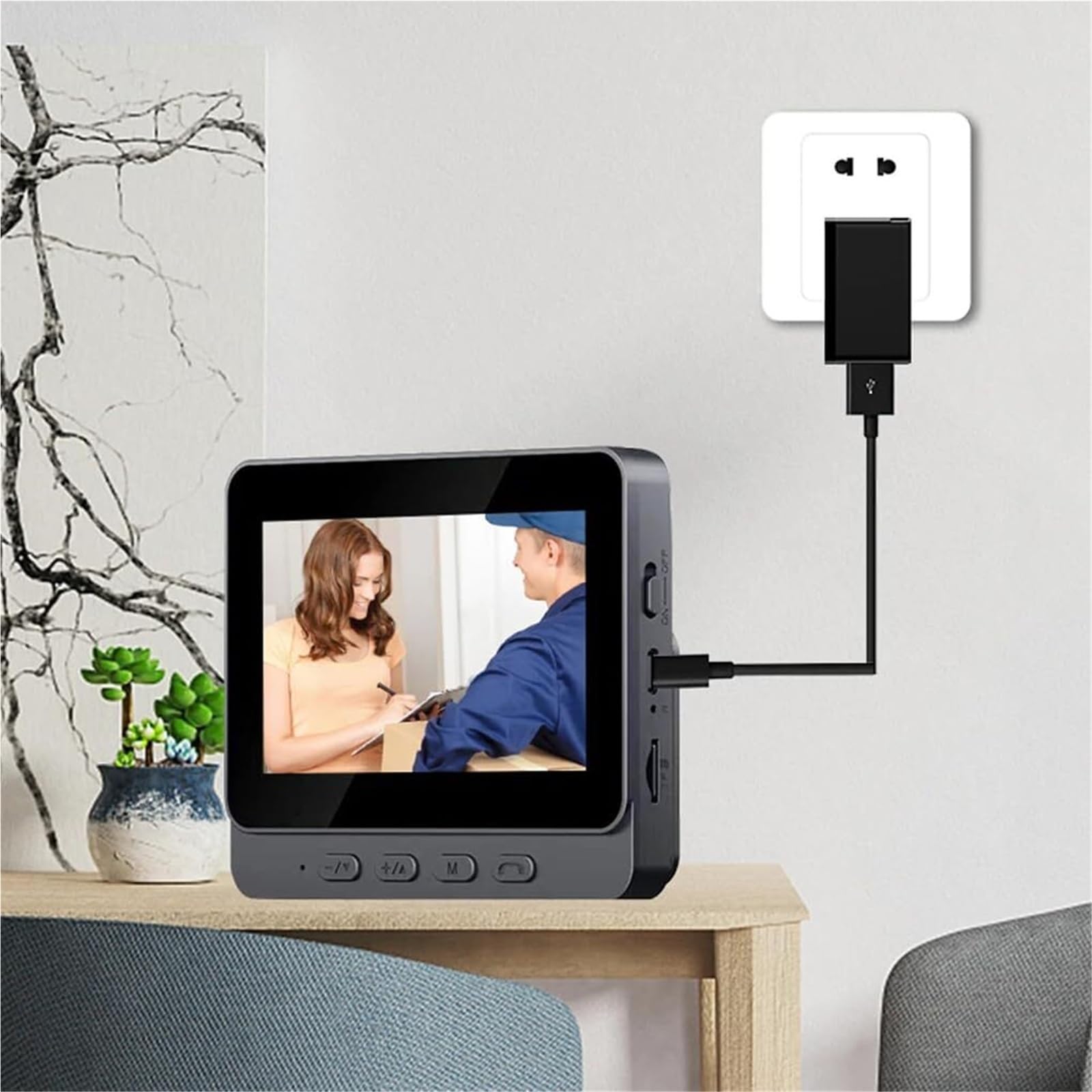 Mothdust Sonnette WiFi Intelligente Ecran 4.3 Pouces IPS Camara sans Fil