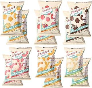 Schoolyard Keto Snacks - Protein Puffs, Cereal, Low Carb, Low Sugar - Gluten Free, Healthy & Diabetic Friendly, High Protein, Low Calorie snacks for Kids & Adults, USA Made, 12 Variety Pack