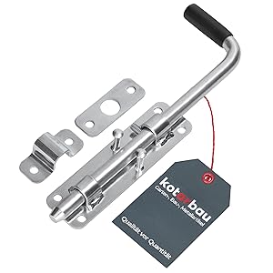 KOTARBAU® Pestillo Para Puerta O Portón - Acero Galvanizado - 22 cm - Color Plata - Pestillo De Suelo - Perno de Caída - Para Garaje Jardín Portón Exterior - Resistente