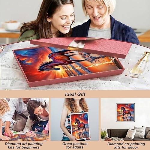 Miniatura 4 de hill froeistung Kit de pintura de diamante 5D del árbol de la vida para adultos, kits de arte de diamante de luna para adultos, adolescentes,