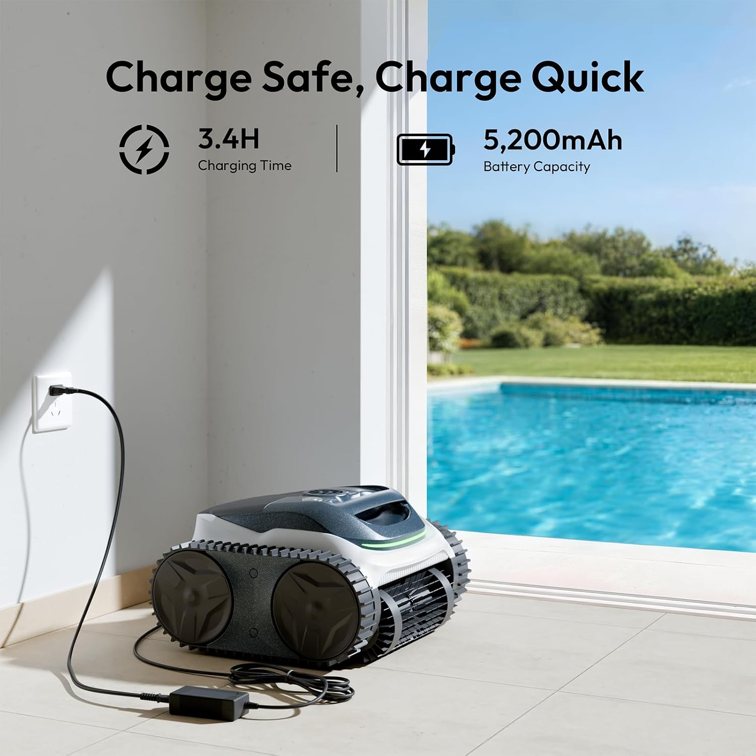 (2026 New) Bubot 700 Pool Vacuum for Inground Pools, Cordless Robotic Pool Cleaner for Above Ground Pools with 210-Min Runtime, Triple Motors, APP Control, Floor/Wall/Waterline Cleaning, Dark Grey