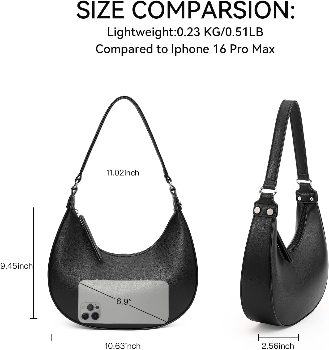 GOIACII Purse Shoulder Bag for Women Cute Hobo Underarm Y2K Clutch Handbag - Image 3