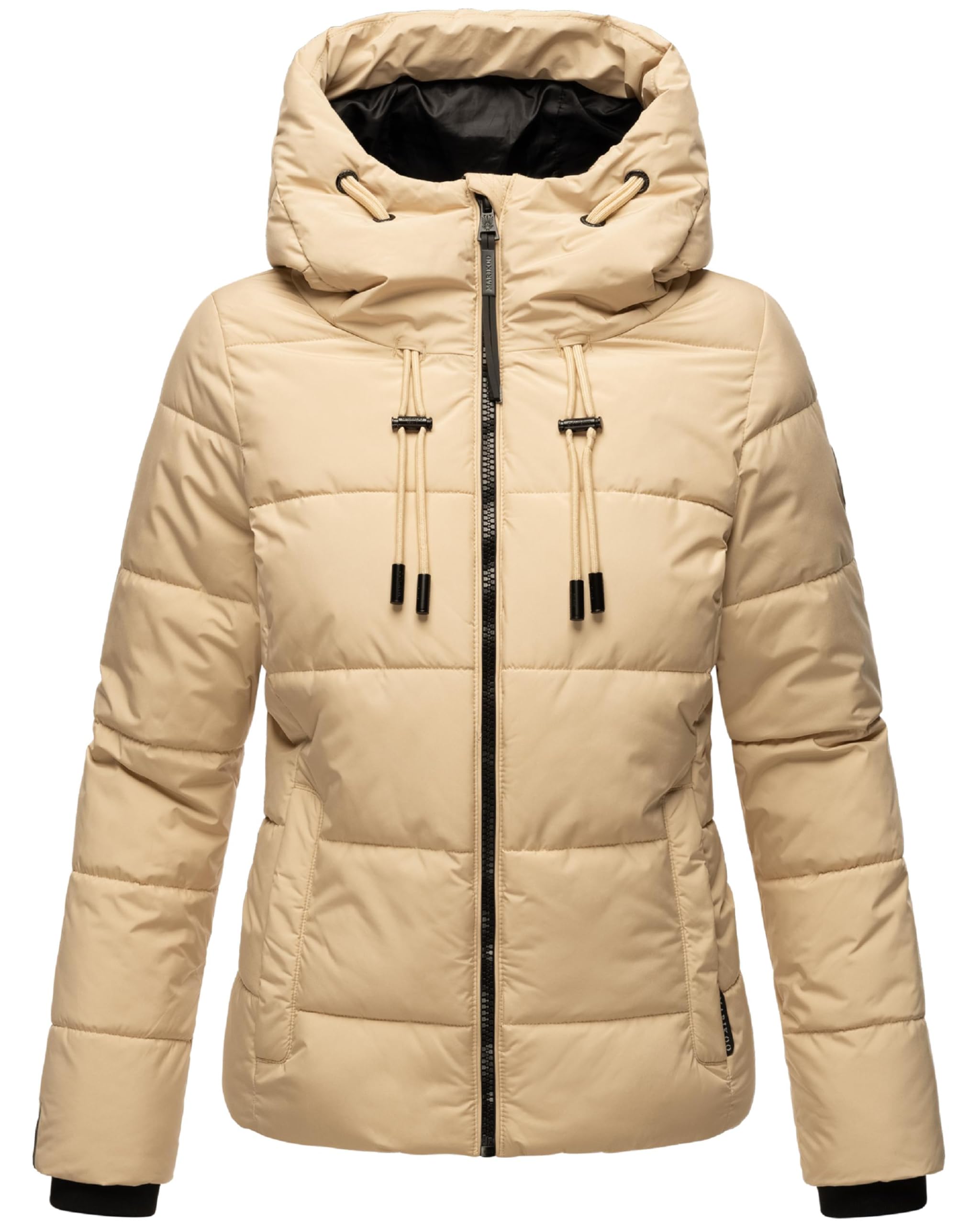 Marikoo Women's Beige Shimoaa Xvi Winter Jacket Quilted Jacket Warm With Hood Xs - Xxl, S
