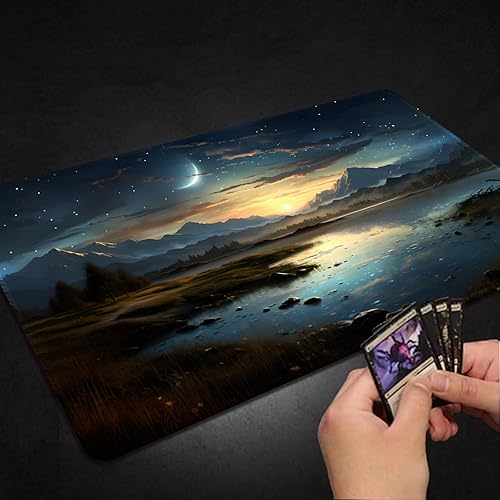 Miniatura 5 de Malqiqi Tapete de juego para MTG, con bolsas de almacenamiento gratis, tapete de juego de 24 x 14 pulgadas, TCG y tapete de juego de mesa para