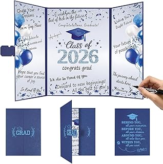 QIYANPAX Graduation Guest Book 2026, Navy Blue Graduation Decorations Class of 2026, Congrats Grad Guest Book Alternative, Graduation Signature Book, Unique College Graduation Gift for Her Him
