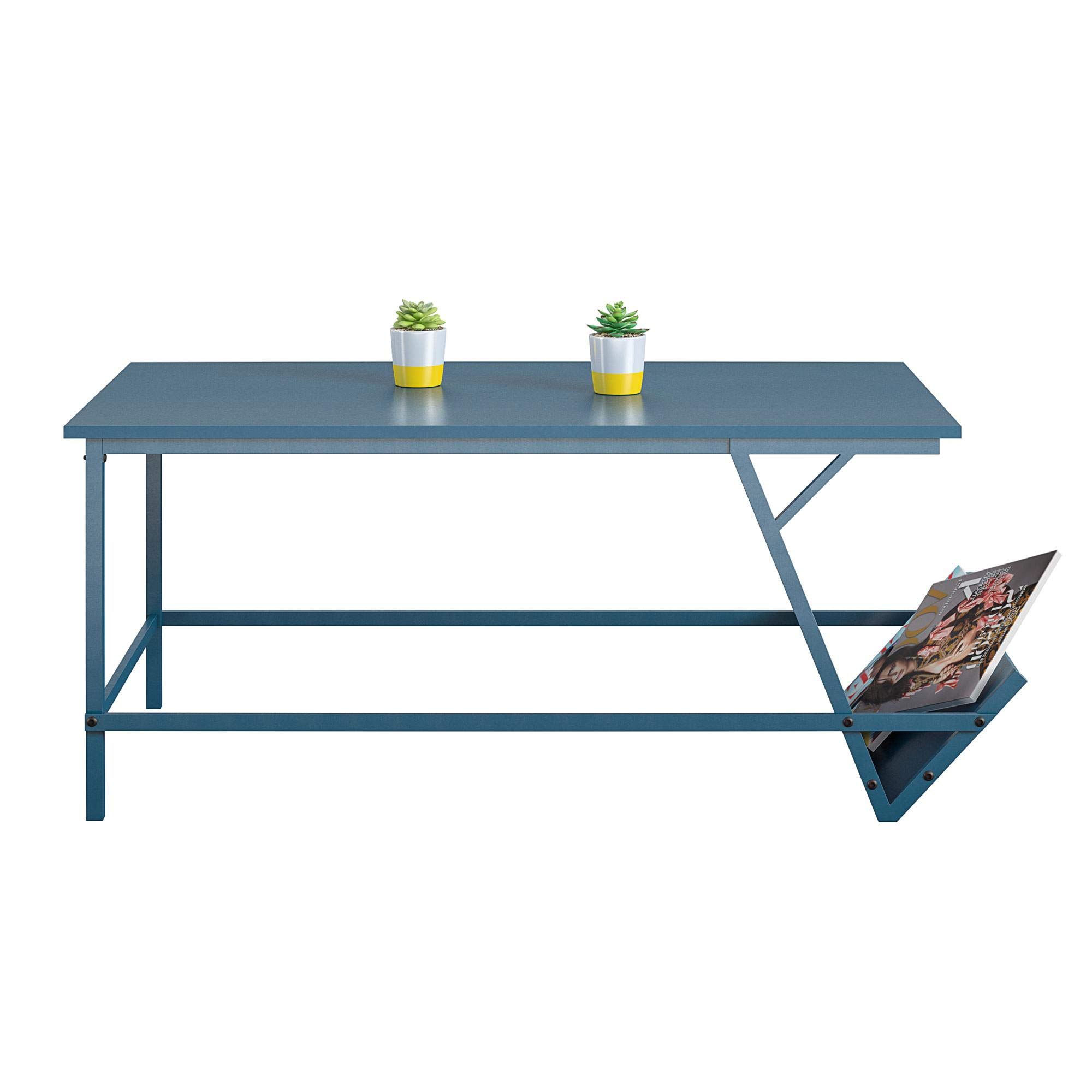 Novogratz Regal Coffee Table Blue, 58x105x47cm (DxWxH)