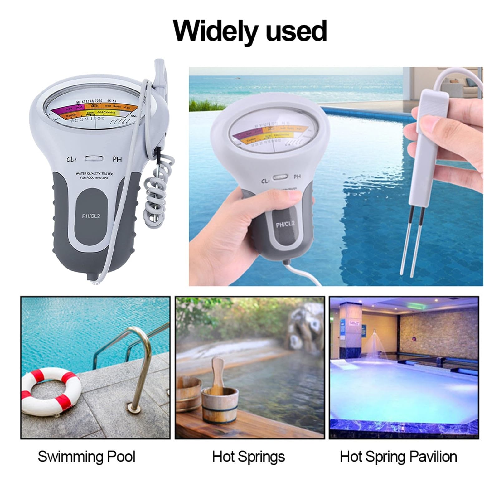 Medidor de Cloro Residual portátil 2 en 1 PC-102, medidor de pH y Calidad del Agua