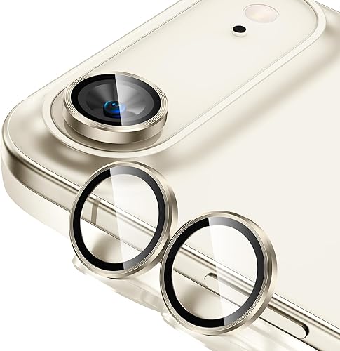 Miniatura 23 de Tensea Protector de lente de cámara para iPhone 17, cubierta de cámara de vidrio templado 9H protector de pantalla, transparente HD, anillo