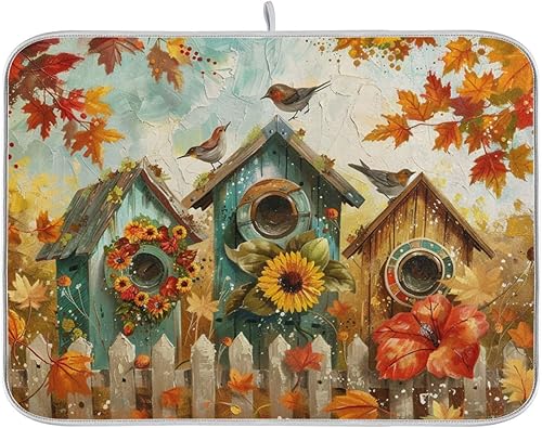 Vista 50 de Nautical Ocean Sea Turtle Dish Drying Mat for Kitchen Counter 18x24 in Starfish Retro Map Microfiber Drying Mats Absorbent Reversible Dish Pad Large