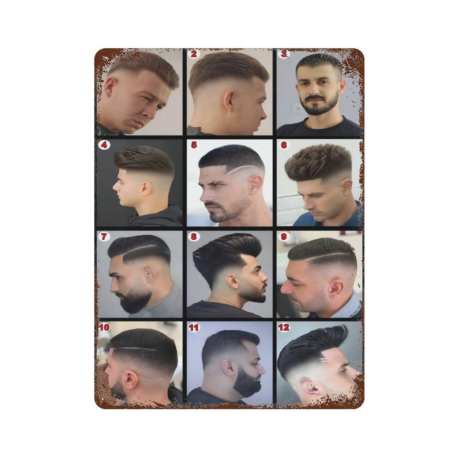 xiaoxiaoshen Barber Shop Fashion Hairstyle (13) Wall Decor Art Metal Tin Poster Modern Home Decor Art Home Bar Shop Decorations Vintage Sign 40x30cm