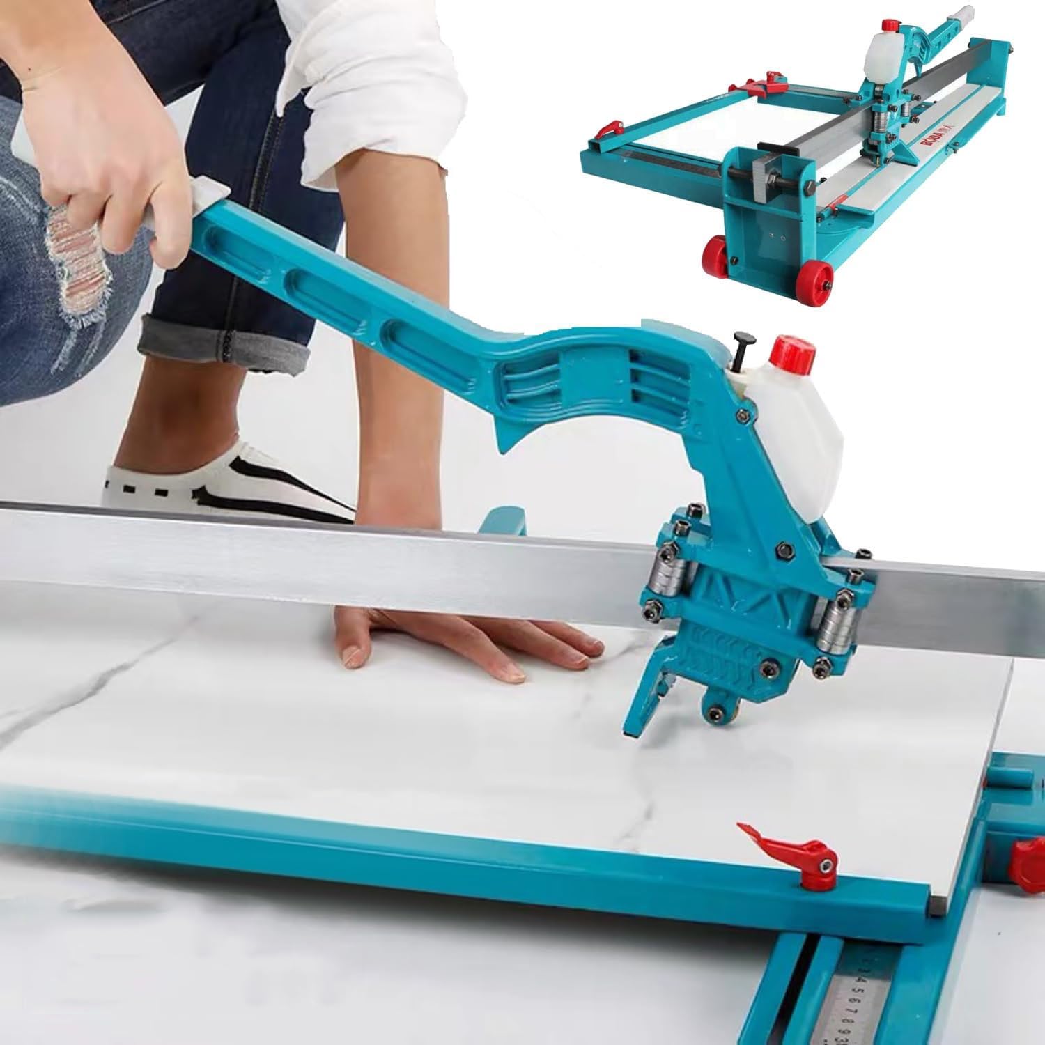 Machine de découpe manuelle de carrelage, épaisseur de 6 à 15 mm, longueur de coupe de 0,8/1,0/1,2 m, coupe-carreaux professionnel en porcelaine avec guide de haute précision