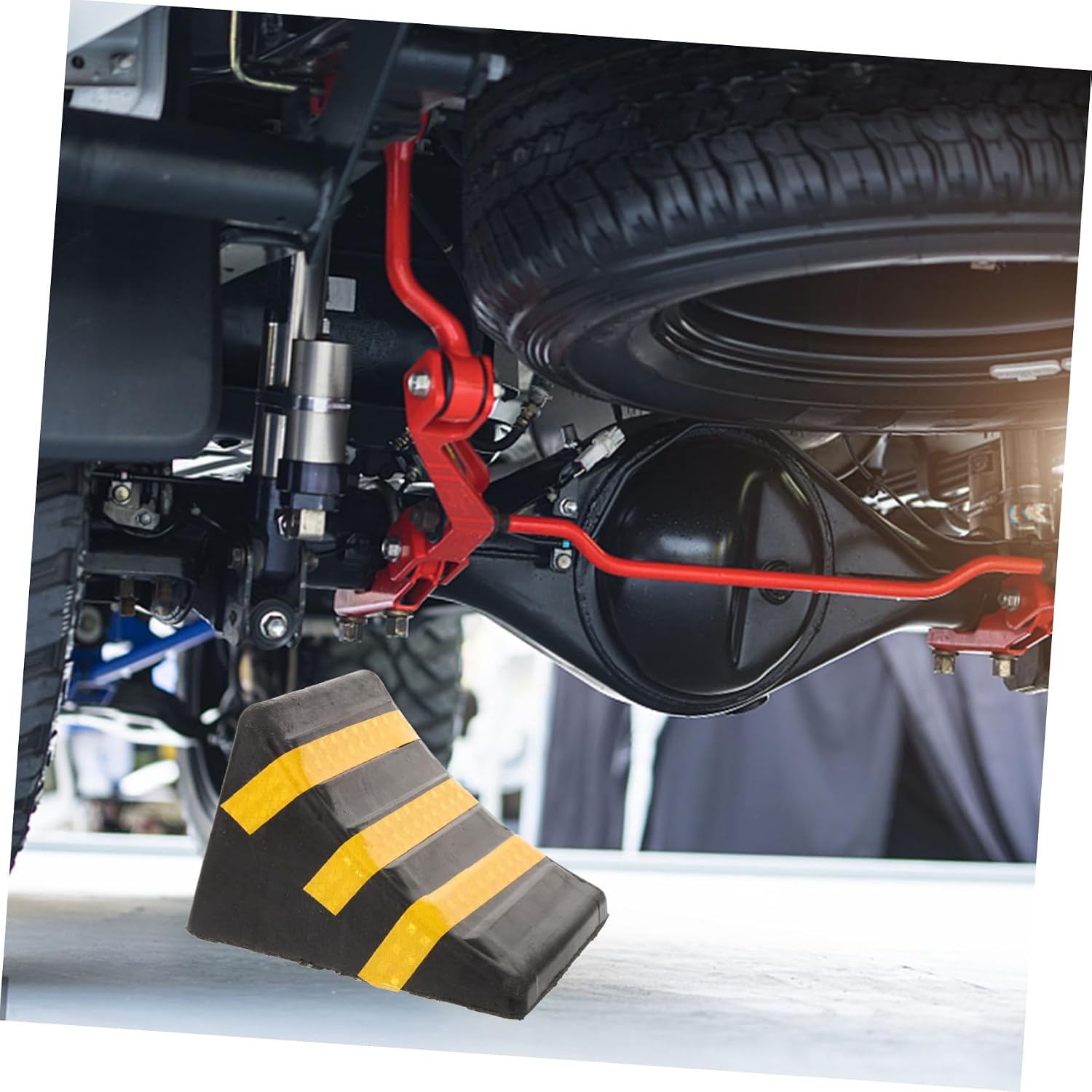 OUNONA Portable Rubber Wheel Chock Anti Skid Support for Wheel