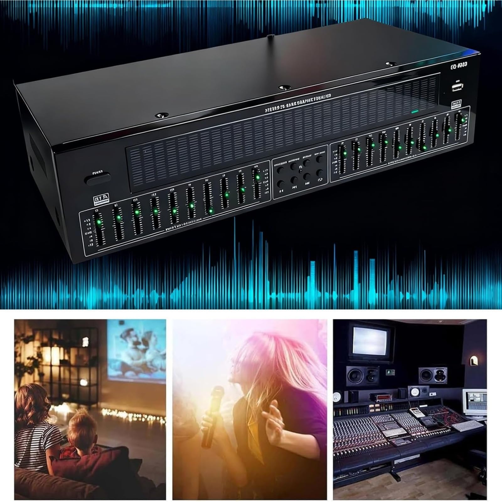 Amazon | プロフェッショナル EQ ステレオ グラフィック イコライザー