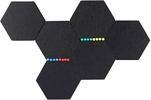 6Pcs Felt Board Tiles, Hexagon Bulletin Board