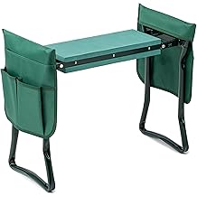 Arrodillador y asiento de jard&iacute;n iPower con almohadilla de espuma EVA suave y resistente, banco de arrodillamiento plegable, 2 bolsas de herramientas incluidas para acampar, jardiner&iacute;a, pescar, verde