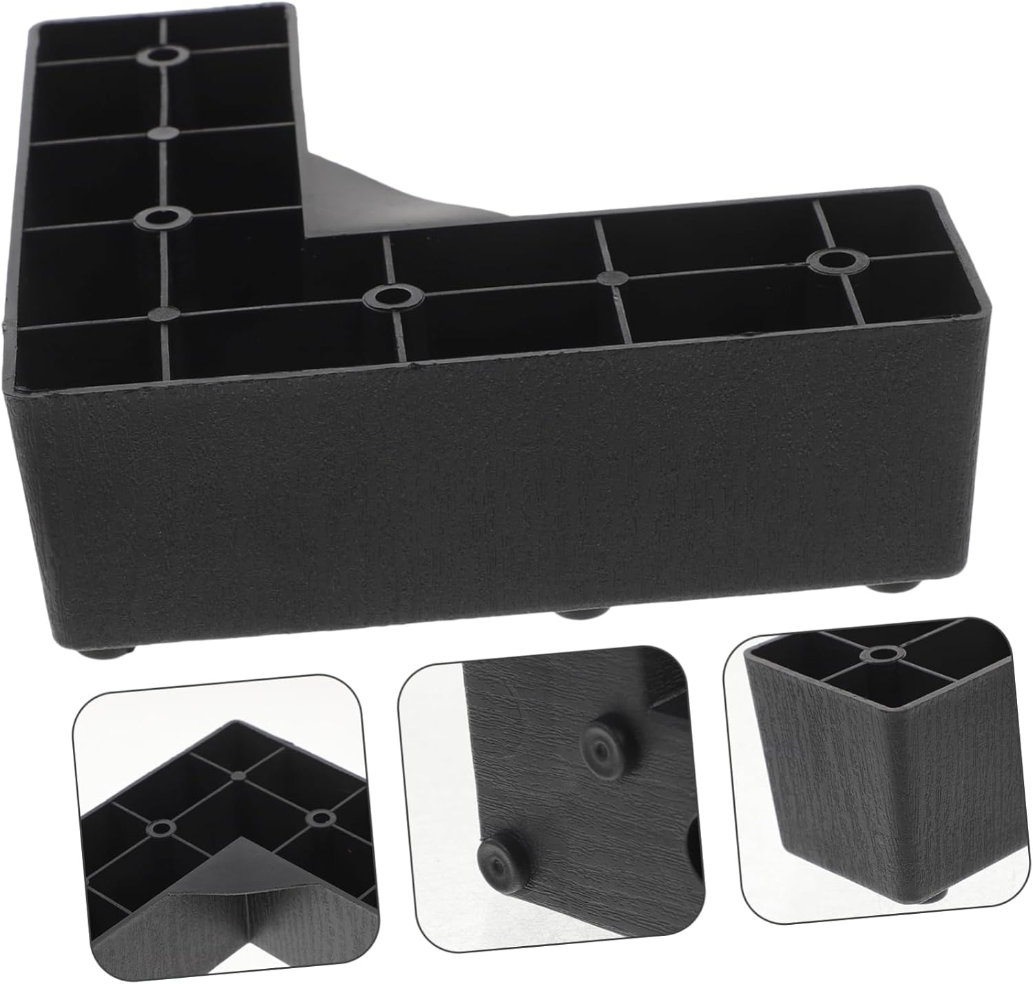 Gadpiparty 12pcs Stable Plastic Furniture Legs Sofa Leg Extender Replacement Bed Riser Couch Risers