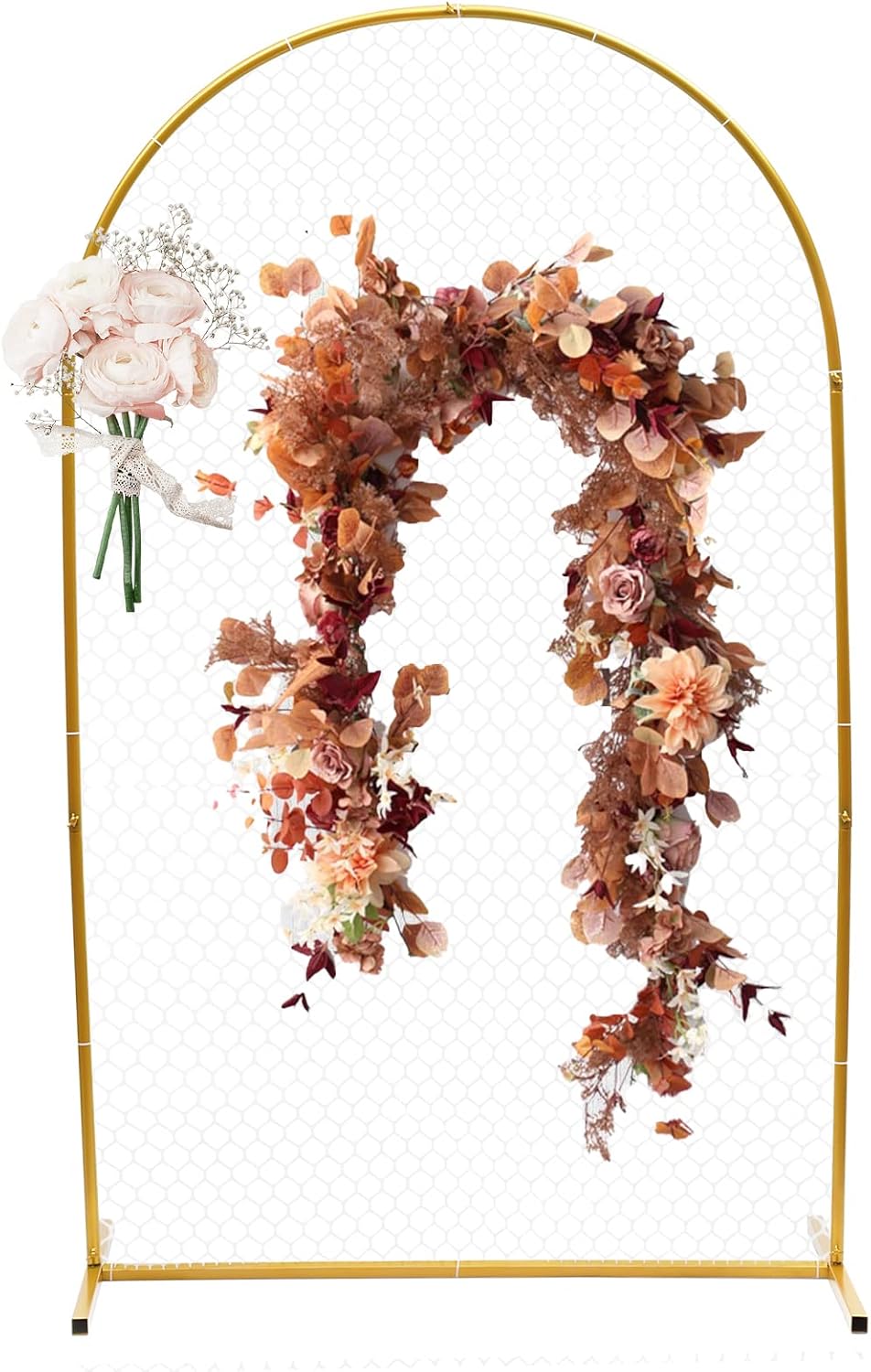 Amazon.com : Large Mesh Arch Grid Backdrop Decoration Wedding Arch ...