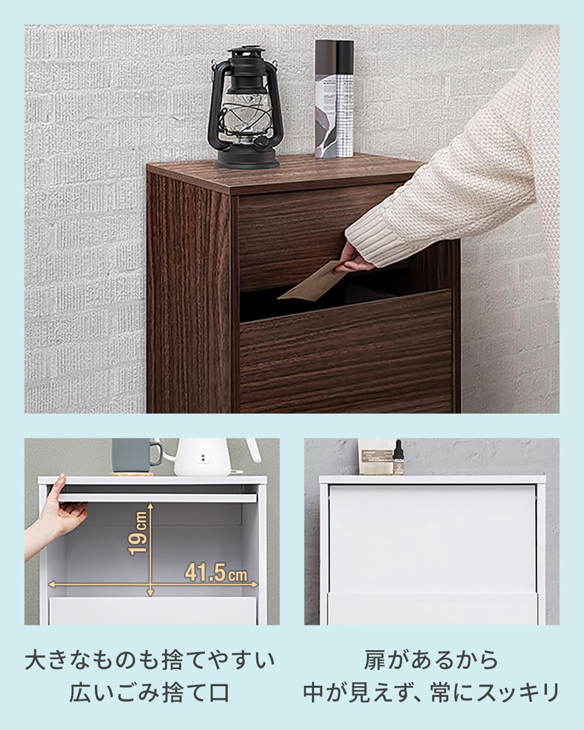 Amazon｜ottostyle.jp ゴミ箱 プッシュ式 45リットル ふた付き