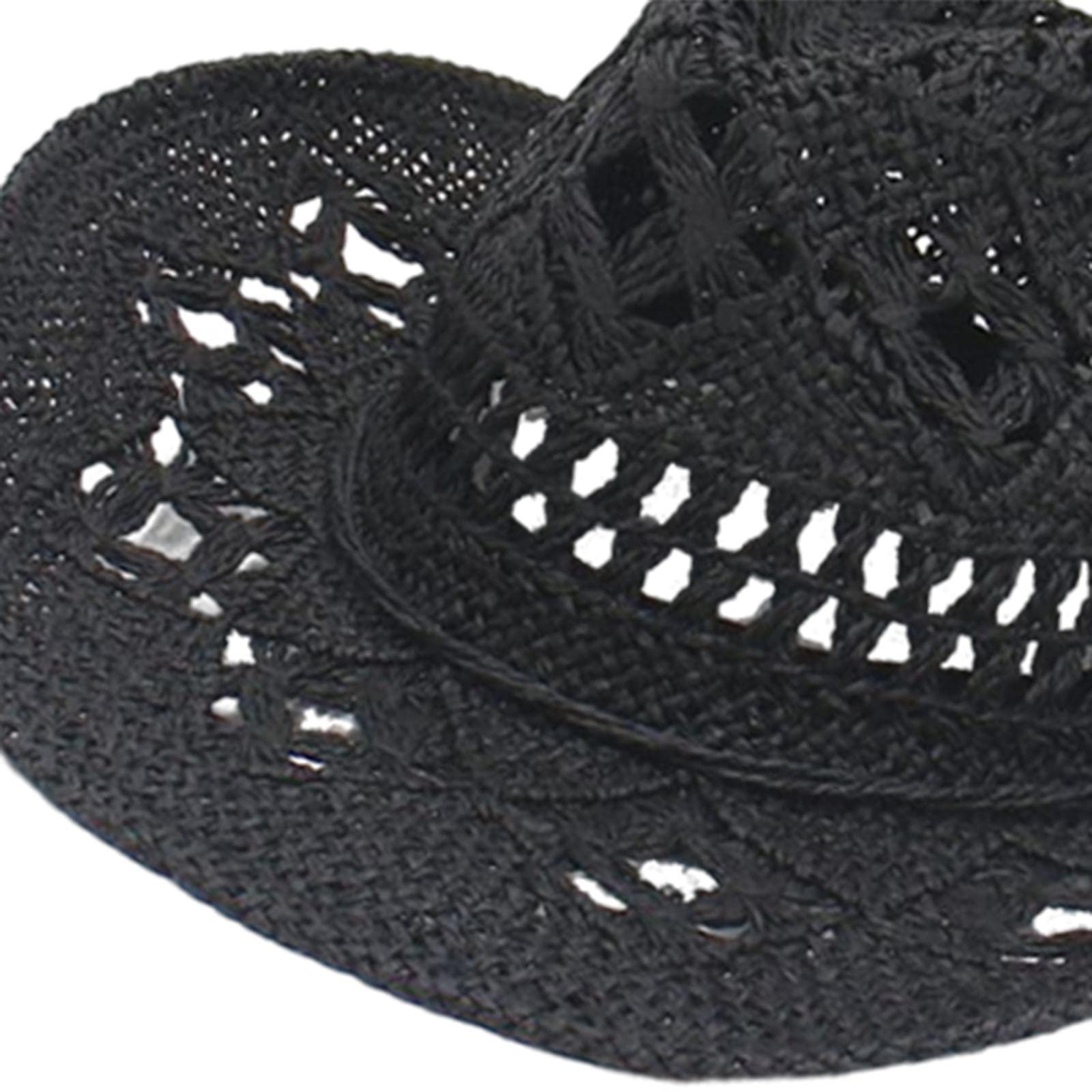 Amagogo 2x Cappello Da Cowboy in Paglia Modellabile, Cappello Da Spiaggia, Ampia Protezione, Cappello Estivo Floscio, Leggero, Traspirante, Unisex, Adatto per