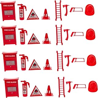 DOITOOL 4 Conjuntos Mini Ferramenta De Incêndio Mini Acessórios Vestido Para Crianças Acessórios Para Casa De Boneca Kit Extintor De Brinquedo Extintor De Incêndio Para Crianças Vestido