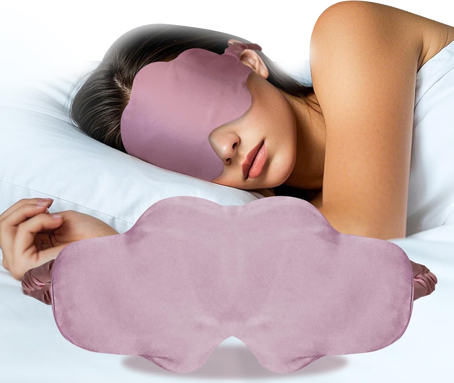 Weighted Sleep Mask for Women & Menwith Adjustable Strap – for Side Sleepers