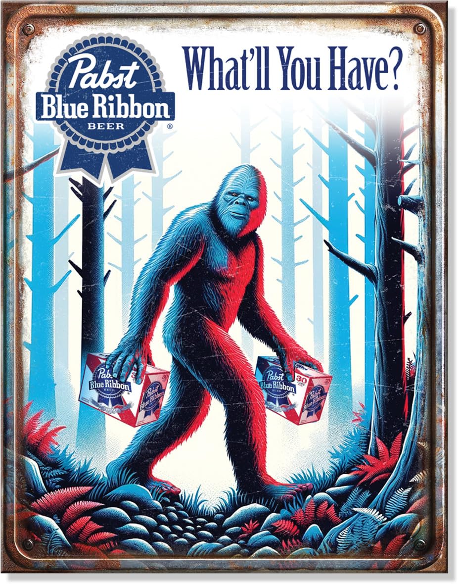 Amazon.com: Desperate Enterprises Pabst Bigfoot Tin Sign - PBR
