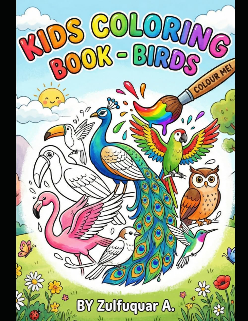 Cute Birds Coloring Book for Kids Ages 3–6: Fun and Easy Bird Coloring Pages for Toddlers and Preschool Kids | Simple and Adorable Birds for Boys and Girls