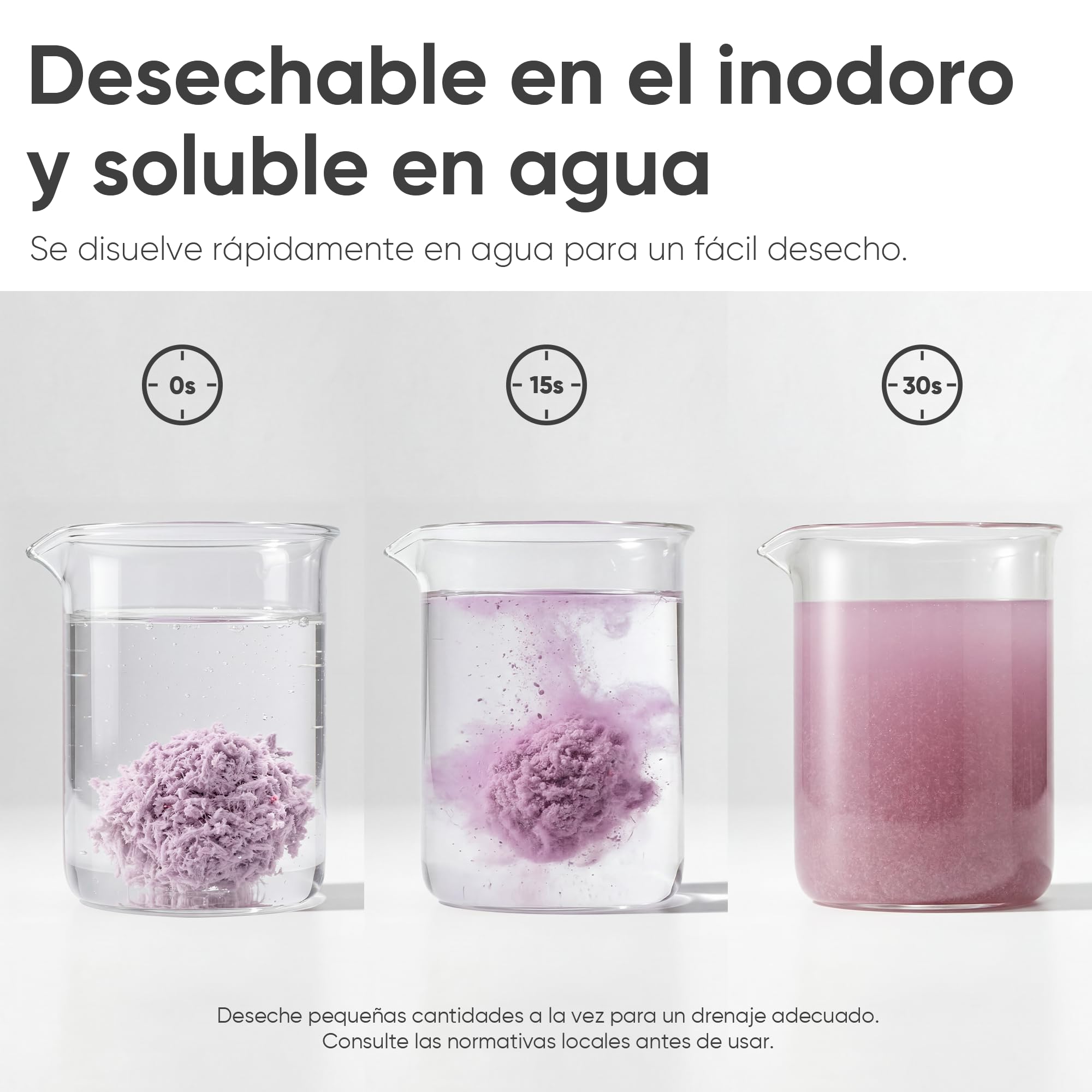 FUKUMARU Arena de Tofu para Gatos 5.4kg - Arena aglomerante para Gatos, Control de olores con Aroma de Lavanda, Libre de Polvo y fácil de aglomerar, desechable en el Inodoro