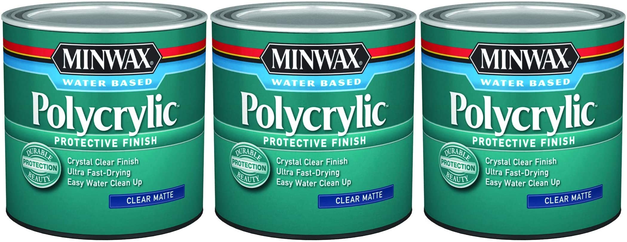 Minwax 222224444 Polycrylic Protective Finish Water Based, 1/2