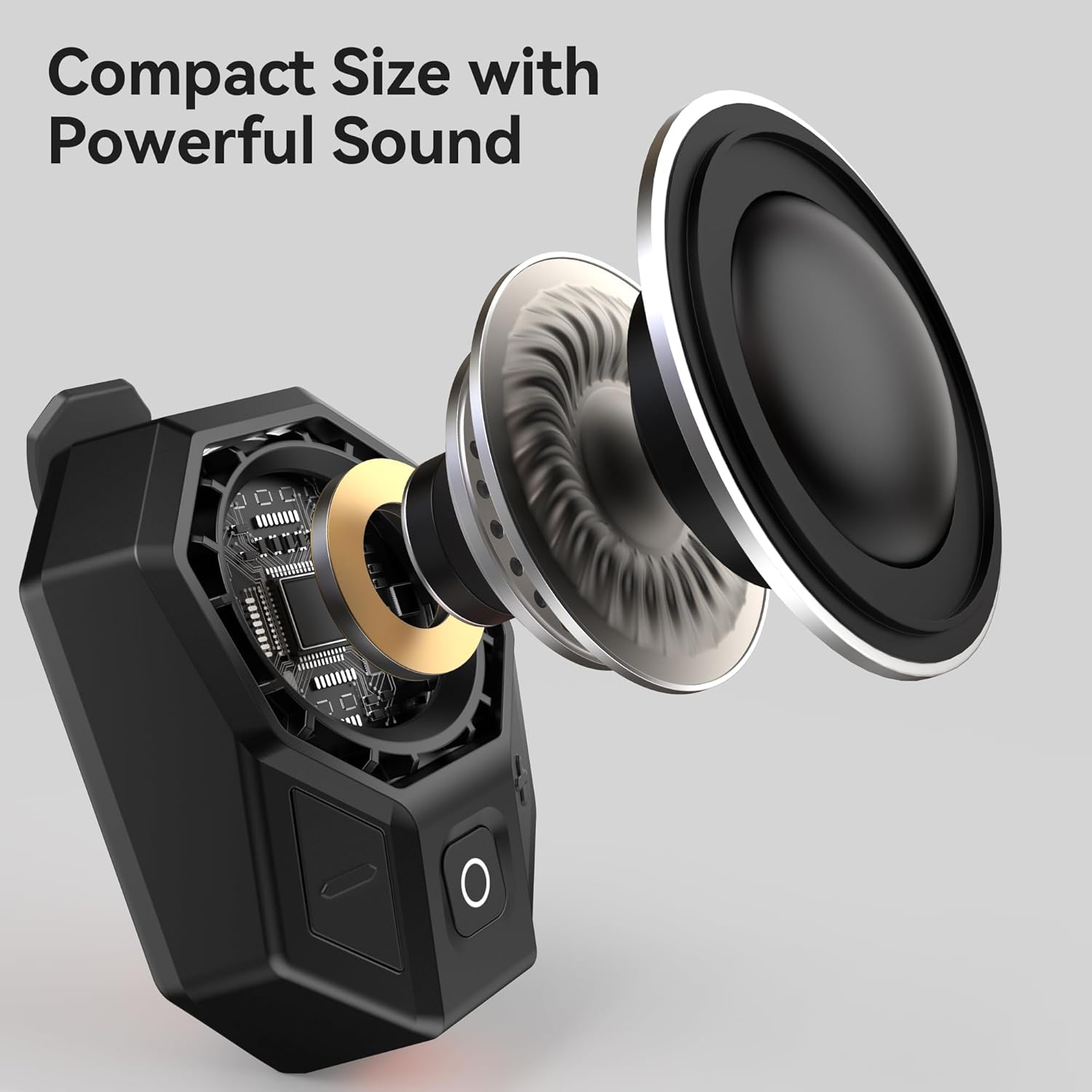 Oraolo Clip-On Portable Speaker Wearable Speaker Bluetooth 5.4, Mini Speakers for Hands-Free Calls, Built-in Mic, Stereo Sound, IPX6 Water Resistance, 12H Playtime, Wireless Speakers for Outdoor - Image 4