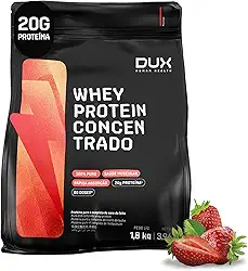 Whey Protein Concentrado Morango Refil 1.8kg – Contribui Para o Ganho Muscular Hipertrofia – Dux Human Health