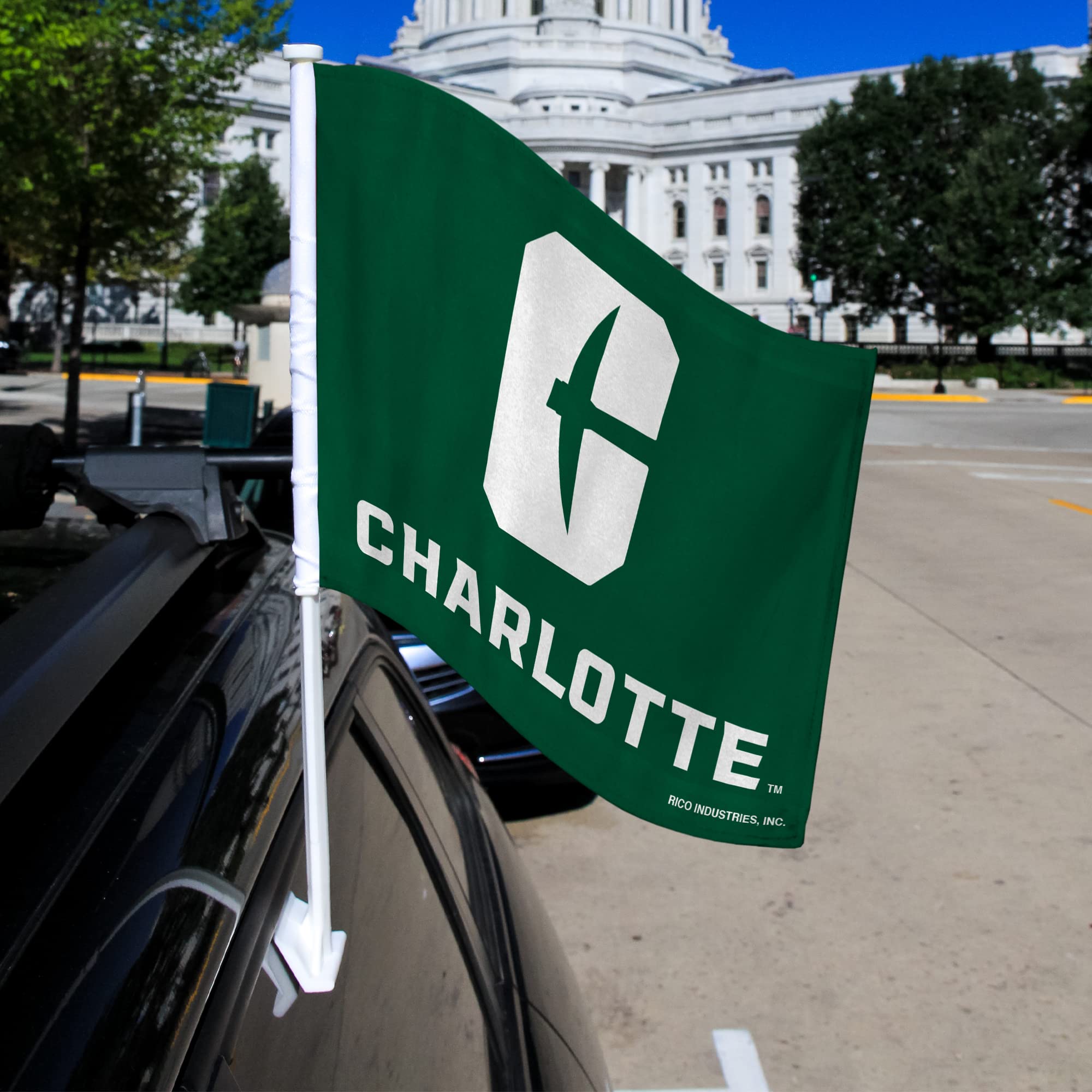 Rico Industries NCAA N.Carolina-Charlotte 49ers Primary Double Sided Double Sided Car Flag - 16