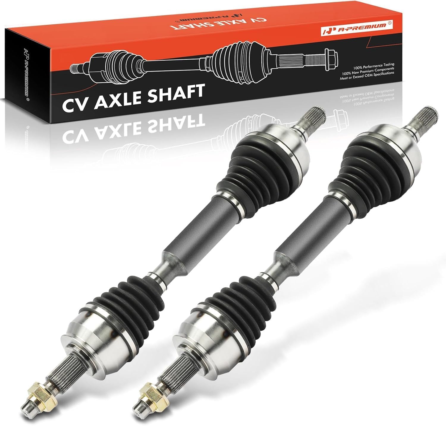 A-Premium Pair (2) Front Driver and Passenger Side CV Axle Shaft Assembly Compatible with Jeep Cherokee 2014-2016, 2.4L 3.2L, Replace# 52123739AD