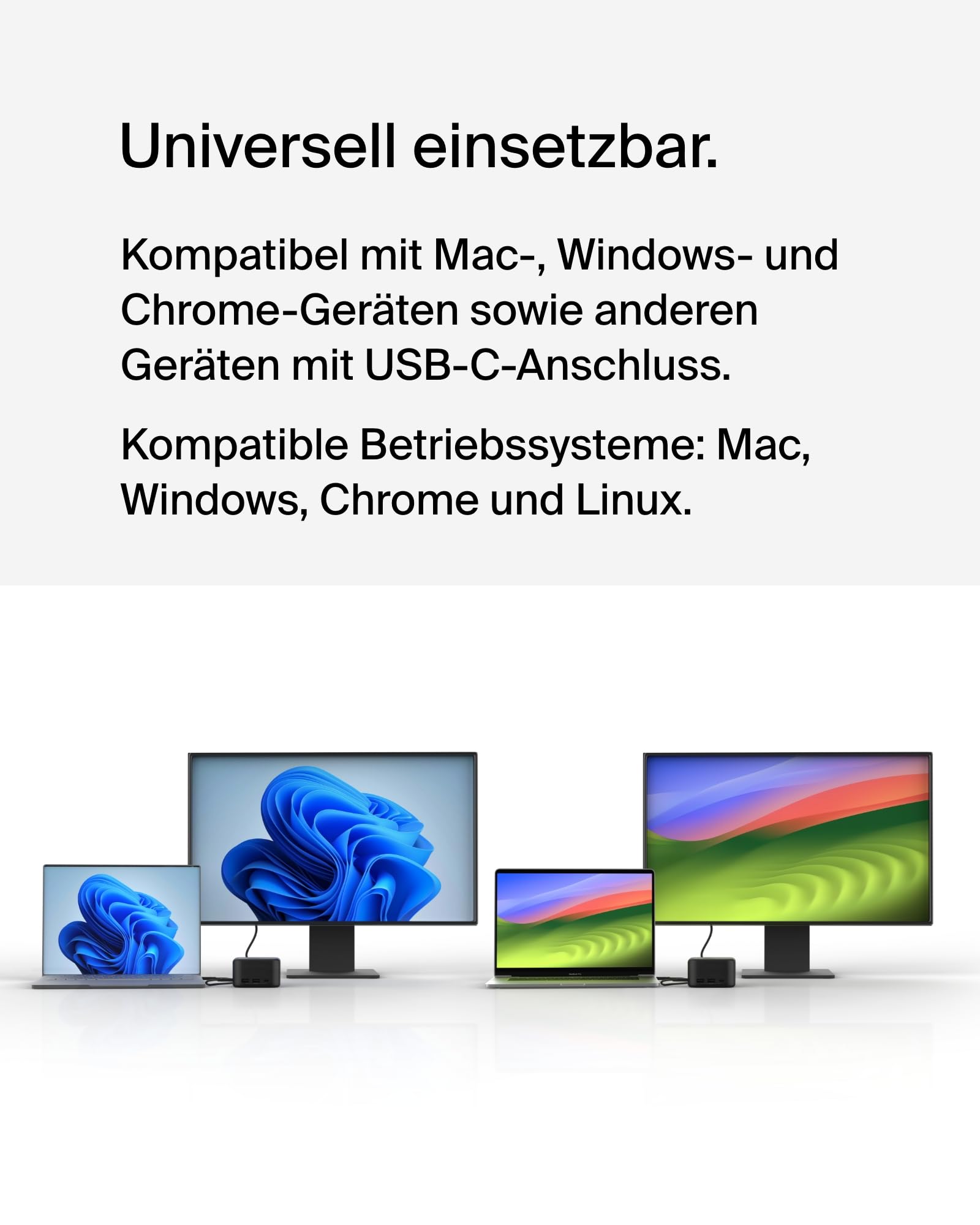 Belkin Connect USB-C-6-in-1-Core-GaN-Docking-Station (130 W), 96 W PD für Peripheriegeräte, USB-C, USB-A, Gigabit-Ethernet, HDMI-4K-Anschlüsse zum Gamen, für MacBook Pro, Windows-Laptops, Chromebook