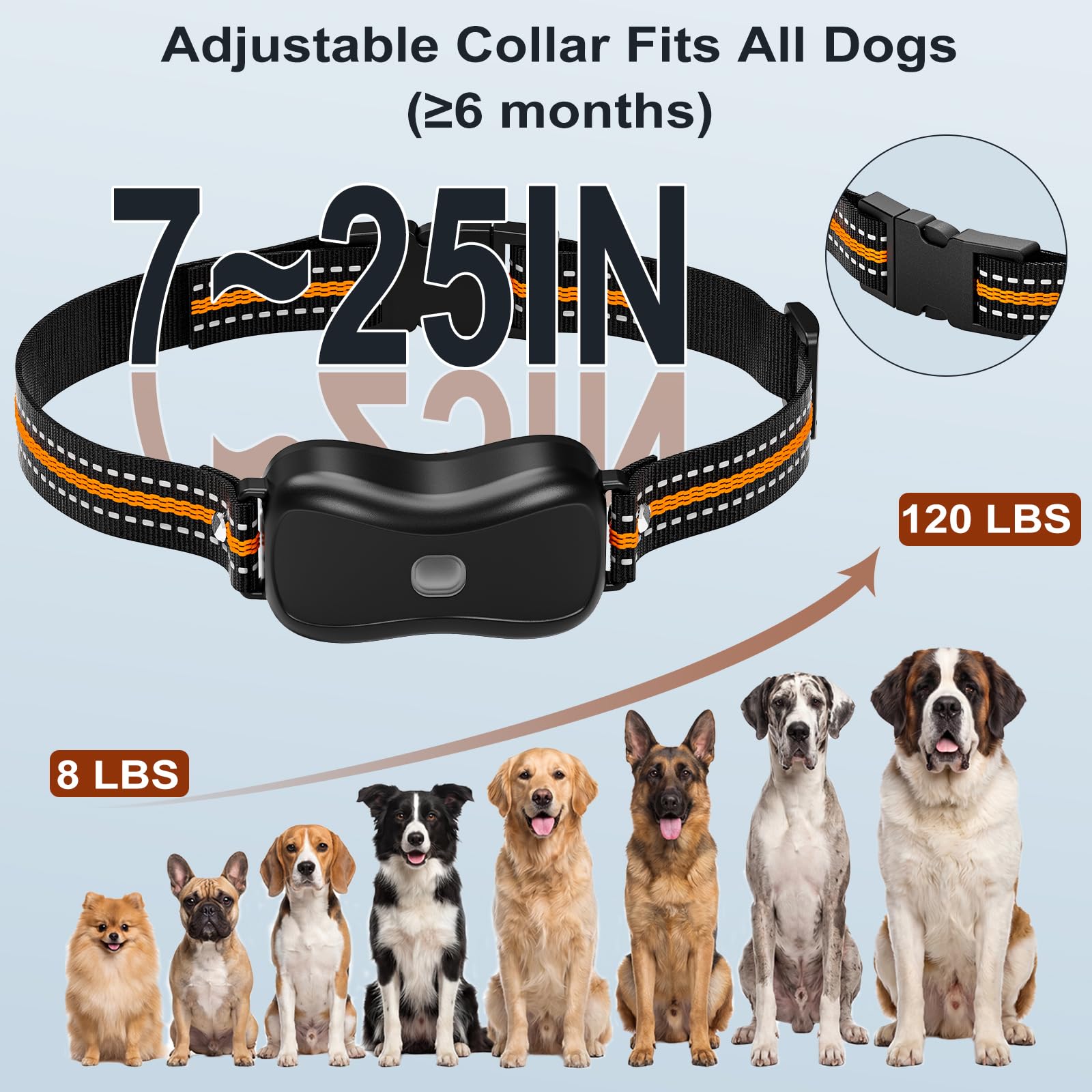 Collier de Dressage pour Chien avec télécommande, IP67 étanche, portée 1000m, Vibrations et Boost (1-16), 8 Sons bip – sans décharge électrique, jusqu'à 67,5 cm de Cou