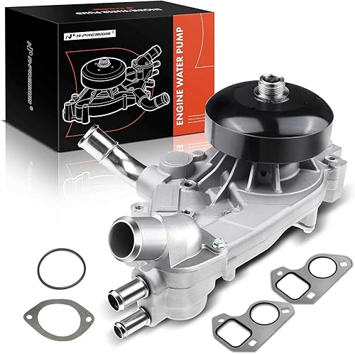 Miniatura 9 de A-Premium Bomba de agua de motor 8 cilindros 4.8 5.3 6.0L DOHC con termostato compatible con GM Cars Chevy, GMC, Cadillac, Hummer, H2, Workhorse -