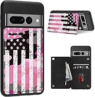 Vista 15 de Funda para Google Pixel 7 Pro con ranura para tarjetero, funda de piel sintética, doble cierre magnético y cubierta duradera de TPU a prueba