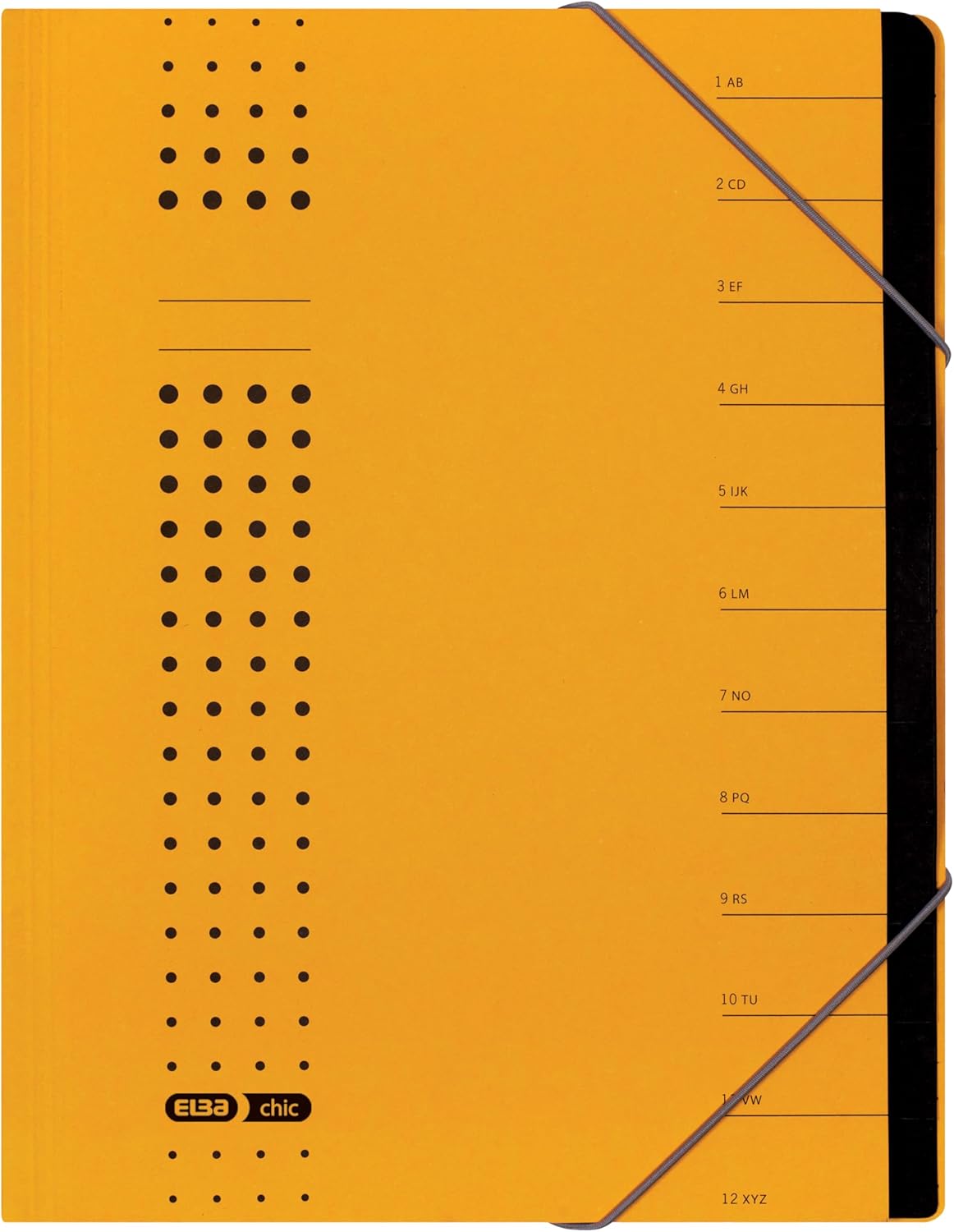 Elba Bürosysteme 42496GB Index File Recycled Card 450 g/sqm A4 12 Compartments Yellow