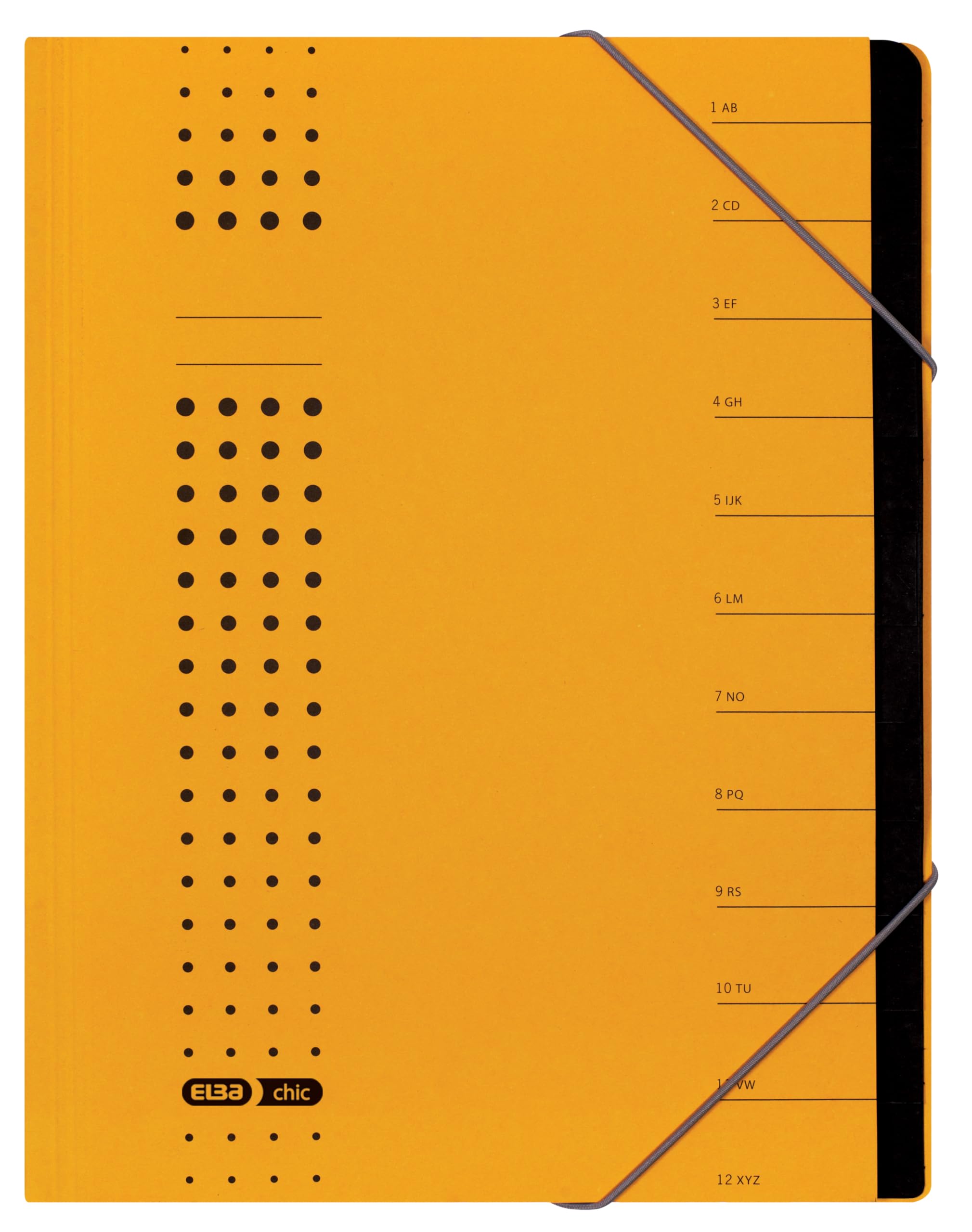Elba Bürosysteme 42496GB Index File Recycled Card 450 g/sqm A4 12 Compartments Yellow