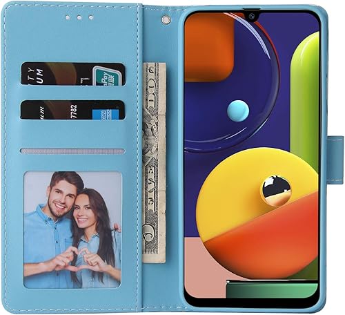 Miniatura 3 de Asuwish Compatible con Xiaomi Redmi 9A Redme 9i Funda tipo cartera y protector de pantalla de vidrio templado soporte para tarjetas de cuero con