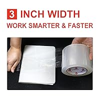 Vista 3 de BOMEI PACK Cinta de embalaje transparente de 3 pulgadas de ancho, 3 pulgadas x 110 yardas (330 pies), repuesto de cinta de envío resistente de grado